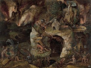 Piekielny krajobraz autorstwa Hieronymus Bosch