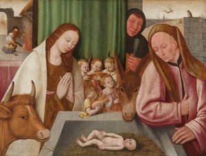 Narodzenia, ok. 1550-1600 autorstwa Hieronymus Bosch
