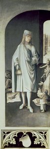 Św. Bawo, Zewnętrze prawego skrzydła od ołtarza Sądu Ostatecznego autorstwa Hieronymus Bosch