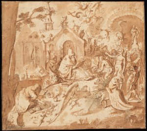 Kuszenie świętego Antoniego autorstwa Hieronymus Bosch