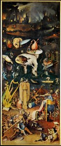 Ogród rozkoszy, tryptyk, prawy panel ... (obraz na drewnie) autorstwa Hieronymus Bosch