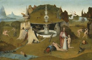 Rajski ogród, 1510-20 autorstwa Hieronymus Bosch