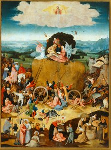 Haywain. Flamandzkie przysłowie mówi, że świat jest
z którego każdy bierze, co może... (obraz na drewnie) autorstwa Hieronymus Bosch