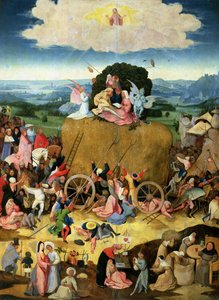 The Haywain: centralny panel tryptyku, ok. 1500 autorstwa Hieronymus Bosch