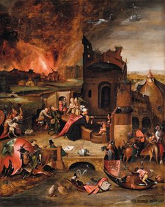 Kuszenie świętego Antoniego Wielkiego (olej na drewnie) autorstwa Hieronymus Bosch