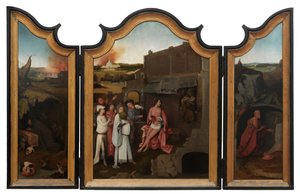 Tryptyk Hioba, ok. 1500-24 (olej na desce) autorstwa Hieronymus Bosch