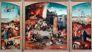 Tryptyk Kuszenie św. Antoniego, ok. 1480-1516 autorstwa Hieronymus Bosch