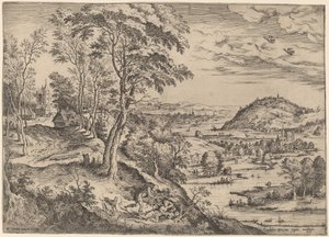 Cephalus i Procris autorstwa Hieronymus Cock
