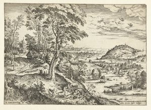 Cephalus i Procris Pejzaże ze scenami biblijnymi i mitologicznymi (tytuł serii) autorstwa Hieronymus Cock