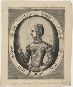 Izabela, trzecia żona Filipa II Hiszpańskiego autorstwa Hieronymus Cock