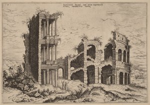 Septizonium i Koloseum autorstwa Hieronymus Cock