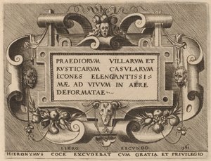 Strona tytułowa dla „Willa Farms” autorstwa Hieronymus Cock