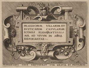 Strona tytułowa dzieła „Praediorum Villarum” autorstwa Hieronymus Cock