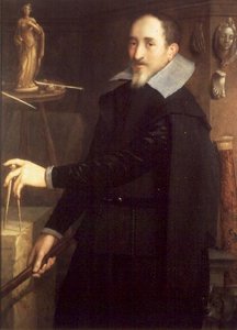 Portret rzeźbiarza w jego pracowni (olej na desce)