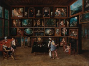Koneserzy w Galerii, pierwsza trzecia XVII wieku.. autorstwa Hieronymus II . Francken