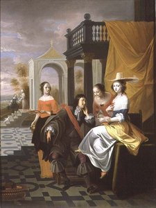Dżentelmen płacący sąd, 1661 (panel)