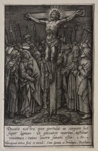Męka: Chrystus ukrzyżowany autorstwa Hieronymus Wierix