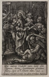 Męka: zdrada Chrystusa autorstwa Hieronymus Wierix