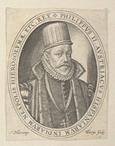 Filip II z Hiszpanii, koniec XVI-początek XVII wieku (rycina)