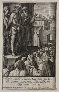 Pasja: Chrystus przedstawiony ludowi. autorstwa Hieronymus or Jerome Wierix