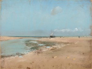 Plaża podczas odpływu (ujście rzeki)