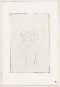 Tancerka zakładająca but autorstwa Hilaire Germain Edgar Degas