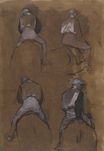Cztery badania dżokeja autorstwa Hilaire Germain Edgar Degas