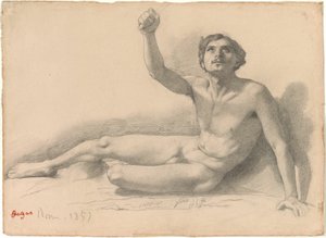 Studium aktu męskiego autorstwa Hilaire Germain Edgar Degas