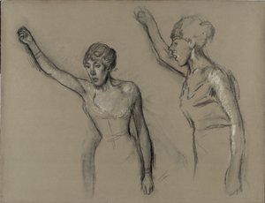 Studium piosenkarza autorstwa Hilaire Germain Edgar Degas