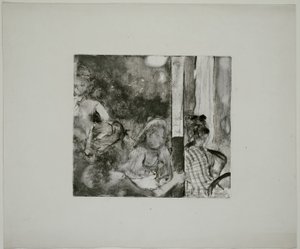 Kobiety na tarasie kawiarni wieczorem autorstwa Hilaire Germain Edgar Degas