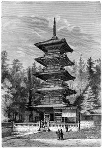Świątynia buddyjska, Nikko, Japonia, 1895.