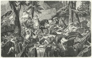 Przejście Karola Wielkiego przez Alpy, 773 r. (rycina) autorstwa Hippolyte Delaroche