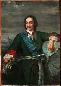 Portrait de Pierre Ier Le Grand (1672-1725) tsar de Russie - Peter the Great (After Hippolyte Delaroche) - Bezler-Ciszewska, Henryka - 1914 - Oil on canvas - 170x119 - Regional I. Kramskoi Art Museum, Voronezh
