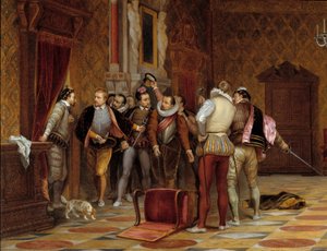 Henryk III (1574-1589) z zabójcami księcia Guise (Henryk I Lotaryngii, książę Guise zwany Balafre
