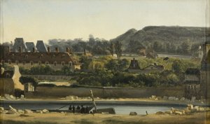 Szpital Saint Louis i Buttes-Chaumont, Paryż, ok. 1830 (olej na płótnie) autorstwa Hippolyte Adam