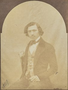 [Portret siedzącego mężczyzny[ autorstwa Hippolyte Bayard