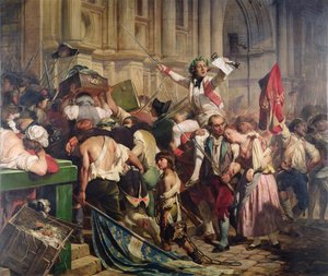 Zdobywcy Bastylii przed Hotelem de Ville w latach 1789, 1839