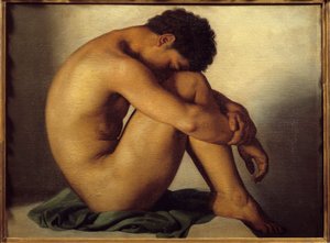 Studium nagiego młodzieńca Obraz Hypolithe Flandrin (1809-1864)