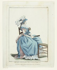 Galeria francuskiej mody i kostiumów 1787, TTT.388: Piękna Sophie czeka... autorstwa Hippolyte Le Bas