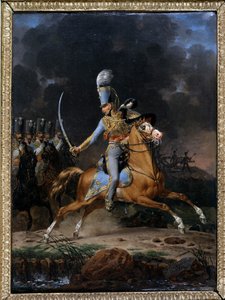 Pułkownik de Hussard ok. 1815 - 1816. Obraz Lecomte