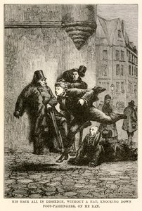 Z włosami w nieładzie, bez kapelusza, przewracając pieszych, biegł, biegł, z „W osiemdziesiąt dni dookoła świata” Juliusza Verne