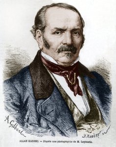 Allan Kardec (1804-1869) nome verdadeiro Hippolyte Leon Denisart-Rivail, inventor do espiritismo na França, gravura após foto de Leymariepolish autorstwa Hippolyte Leymarie