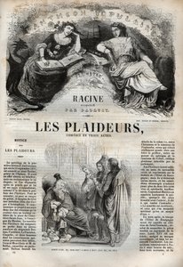 Les Plaideurs (1668) komedia w trzech aktach - grawerowanie w „Dziełach Jeana Racine