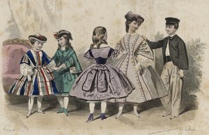 Bez tytułu, kwiecień 1861 (rycina ręcznie kolorowana) autorstwa Hippolyte Louis Pauquet