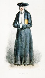 Le Rabbin", ilustracja z książki "Les Francais Par Eux-Memes", wydanej przez L. Curmer w Paryżu. autorstwa Hippolyte Louis and Polydore Pauquet
