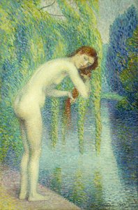 Kąpiąca się myje włosy; Kąpiąca się myjąca włosy, 1903
