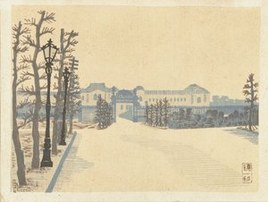 Pałac Akasaka Akasaka Palais (tytuł na obiekcie) Wspomnienia z Tokio (tytuł serii) Tokyo kaiko zue (tytuł serii) autorstwa Hiratsuka Un