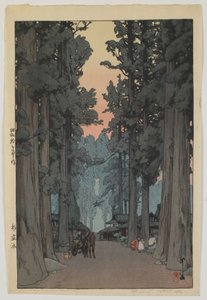 Aleja Cryptomeria, epoka Showa autorstwa Hiroshi Yoshida