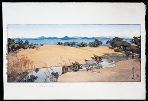 Ogród nad jeziorem Biwa autorstwa Hiroshi Yoshida