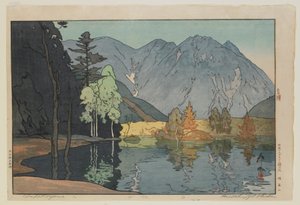 Hodakayama, z serii Dwanaście scen w Alpach Japońskich, epoka Taisho autorstwa Hiroshi Yoshida
